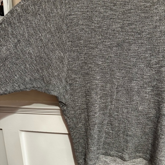 Dressy Gray Long Sleeve Sweater - Picture 3 of 4